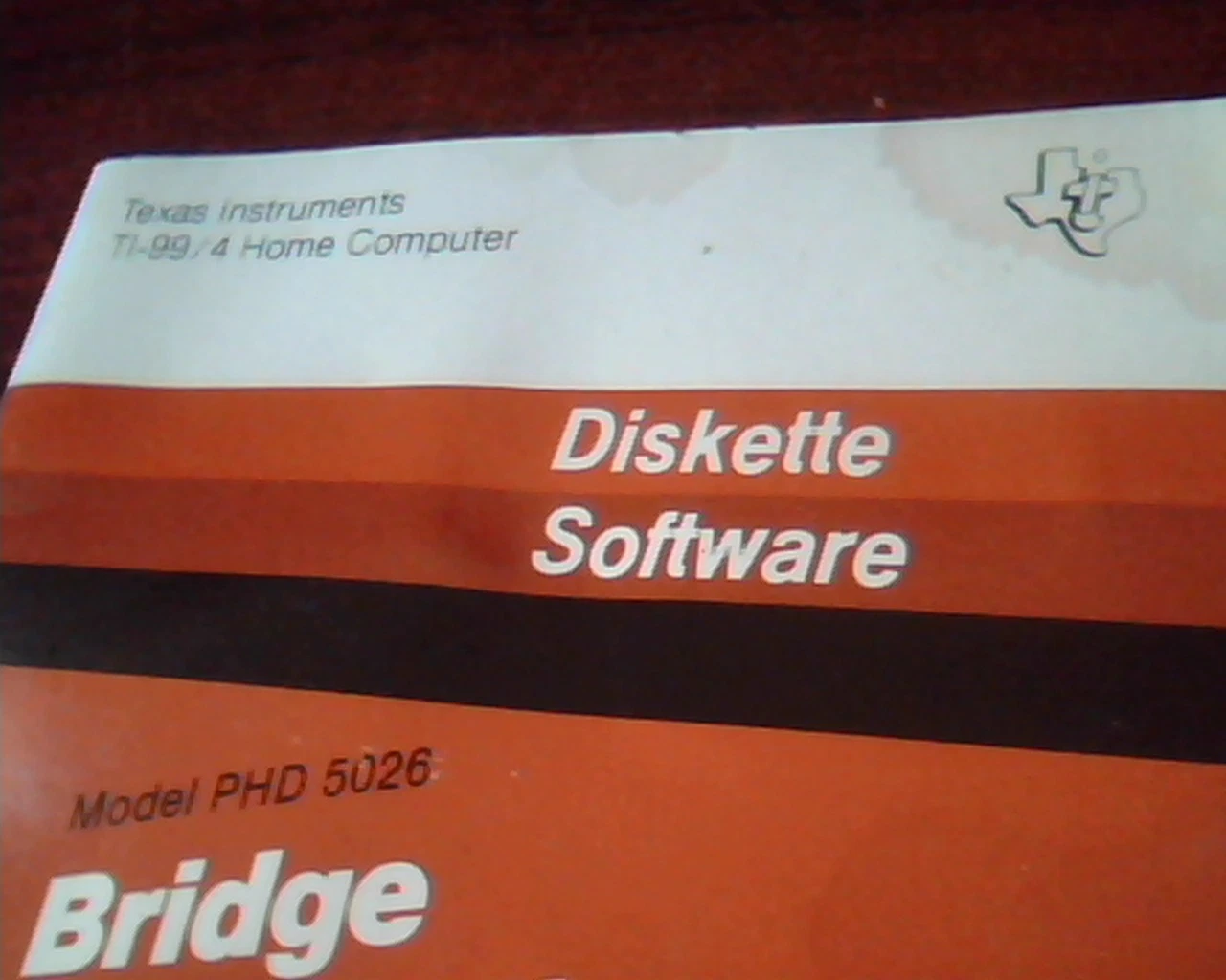 Texas Instruments Home Computer MANUAL Model PHD 5026 Bridge Bidding I TI-99/4 - image 2