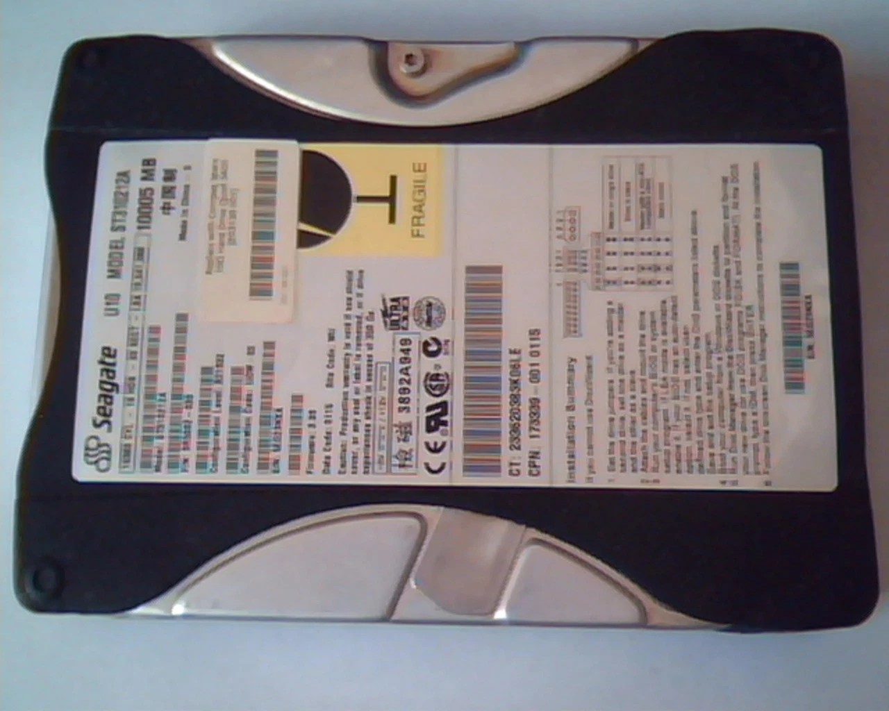Hard Drive Disk IDE Seagate U10 ST310212A 9R5002-030 B21932 UOW-03 3.39 10005MB