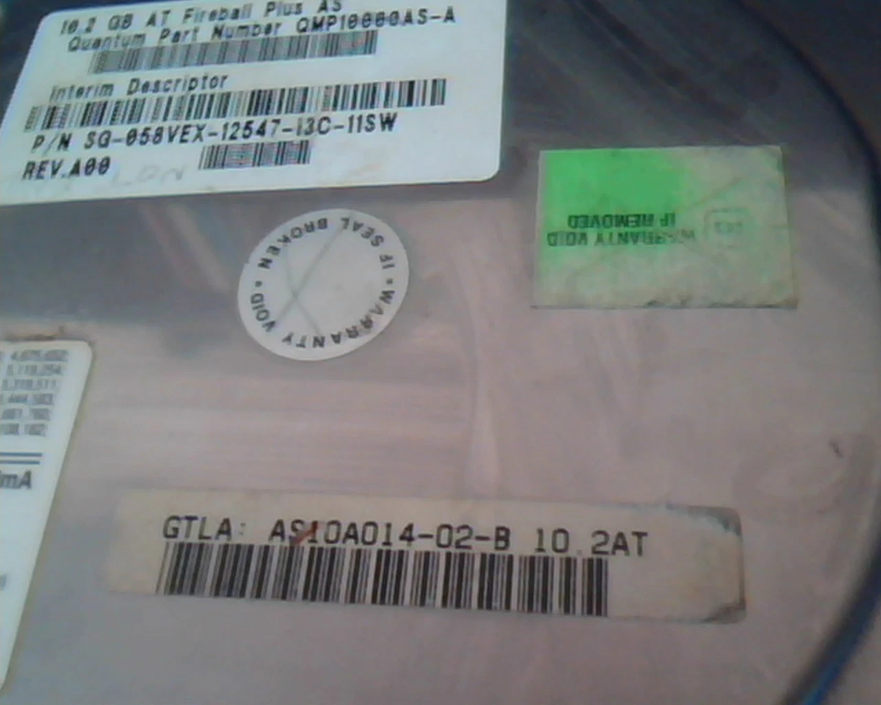Hard Drive Disk IDE Quantum Fireball Plus AS 10.2GB QMP10000AS-A AS10A014-02-B - image 4