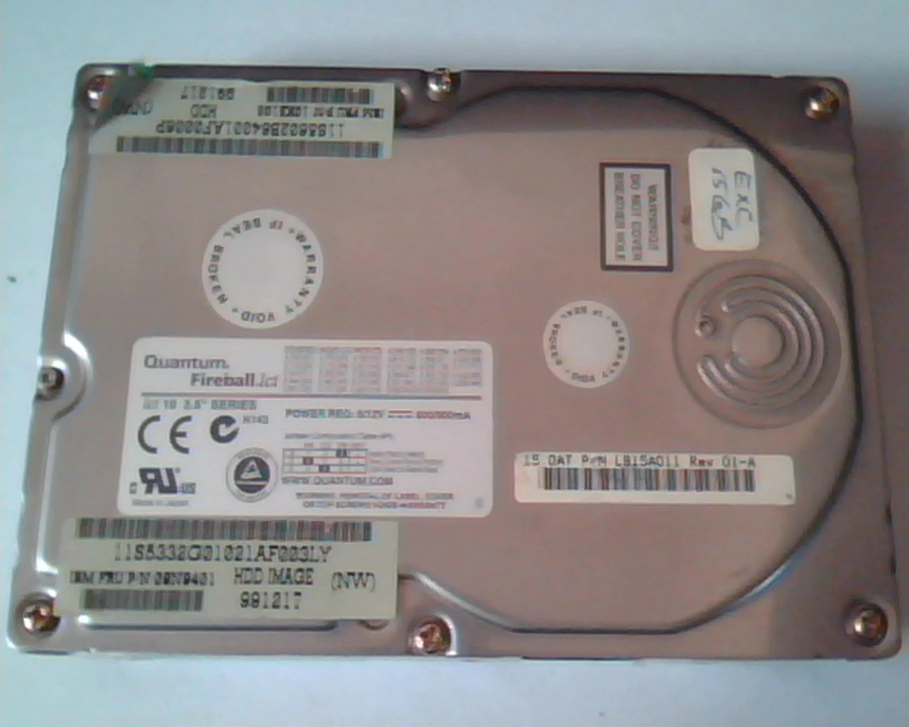 Hard Drive Disk IDE Quantum Fireball lct LB15A011 01-A 15.0AT 3.5in 09N9401