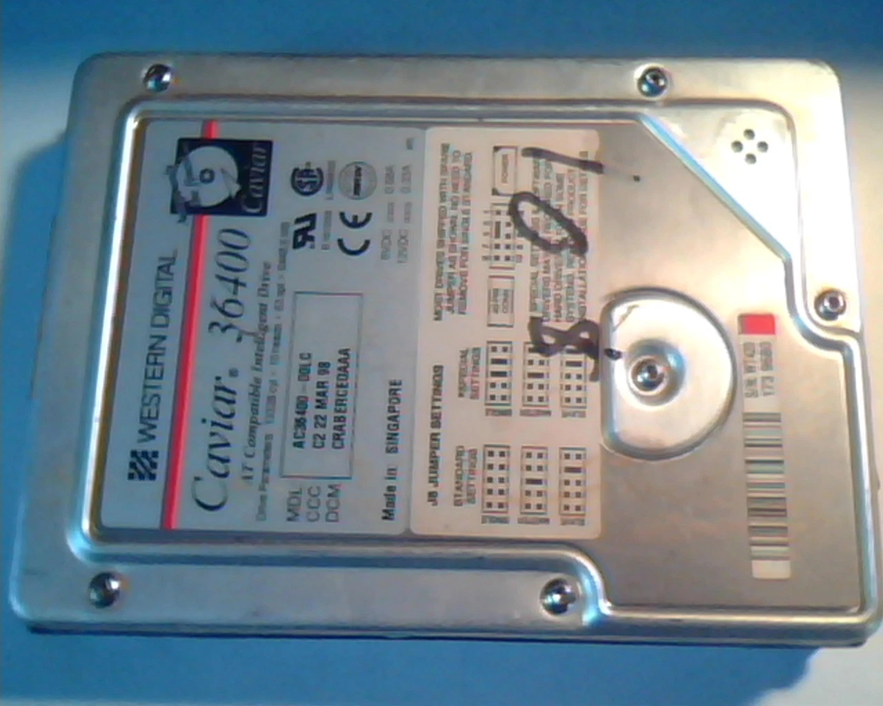 Hard Drive Disk IDE Western Digital Caviar 36400 AC36400-00LC CRABERCEOAAA
