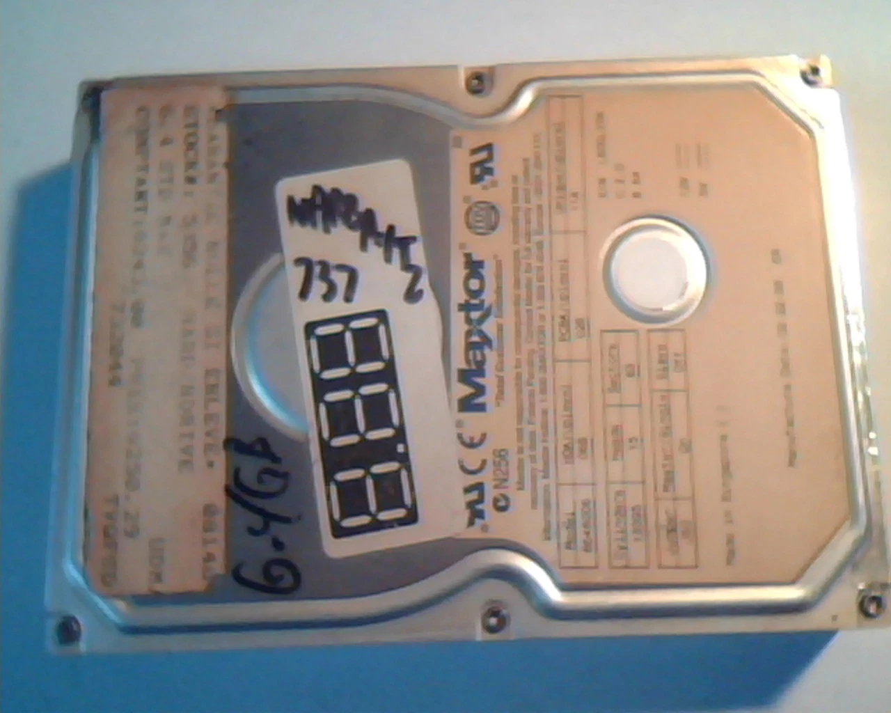 Hard Drive Disk IDE Maxtor 86480D6 06B 02B 11A 02-22-98 ER