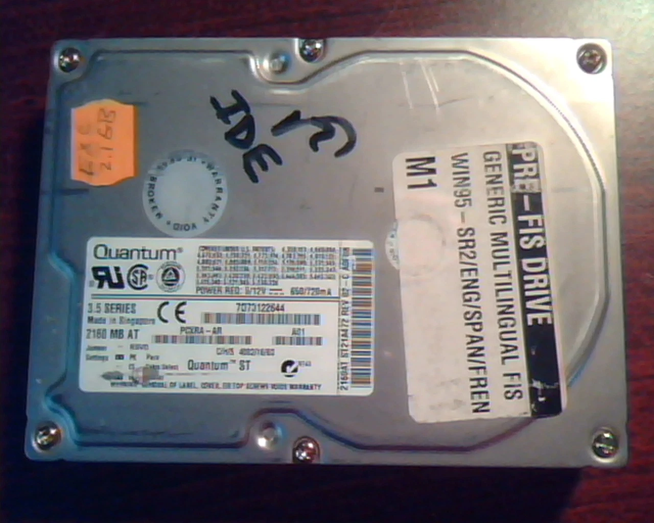 Hard Disk Drive IDE Quantum ST 2160AT ST21A472 02-C A0F08 ST21A011 2.1AT
