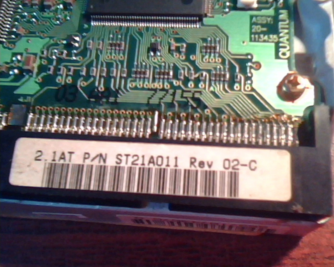 Hard Disk Drive IDE Quantum ST 2160AT ST21A472 02-C A0F08 ST21A011 2.1AT - image 3