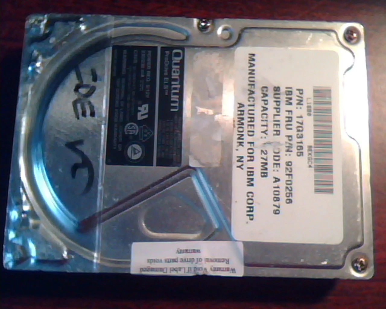 Hard Disk Drive IDE Quantum ProDrive ELS 17G3165 92F0256 127AT PI12A341 08-A