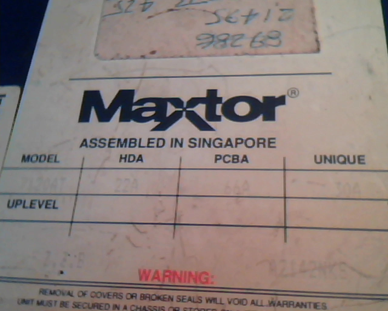 Hard Disk Drive IDE Maxtor 7120AT 22A 66A 30A Pass D MHK 2192B - image 2