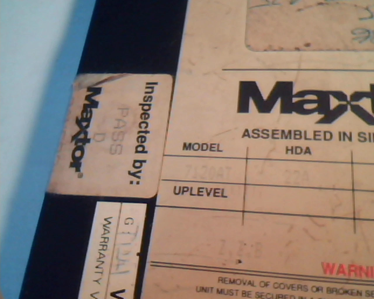Hard Disk Drive IDE Maxtor 7120AT 22A 66A 30A Pass D MHK 2192B - image 3