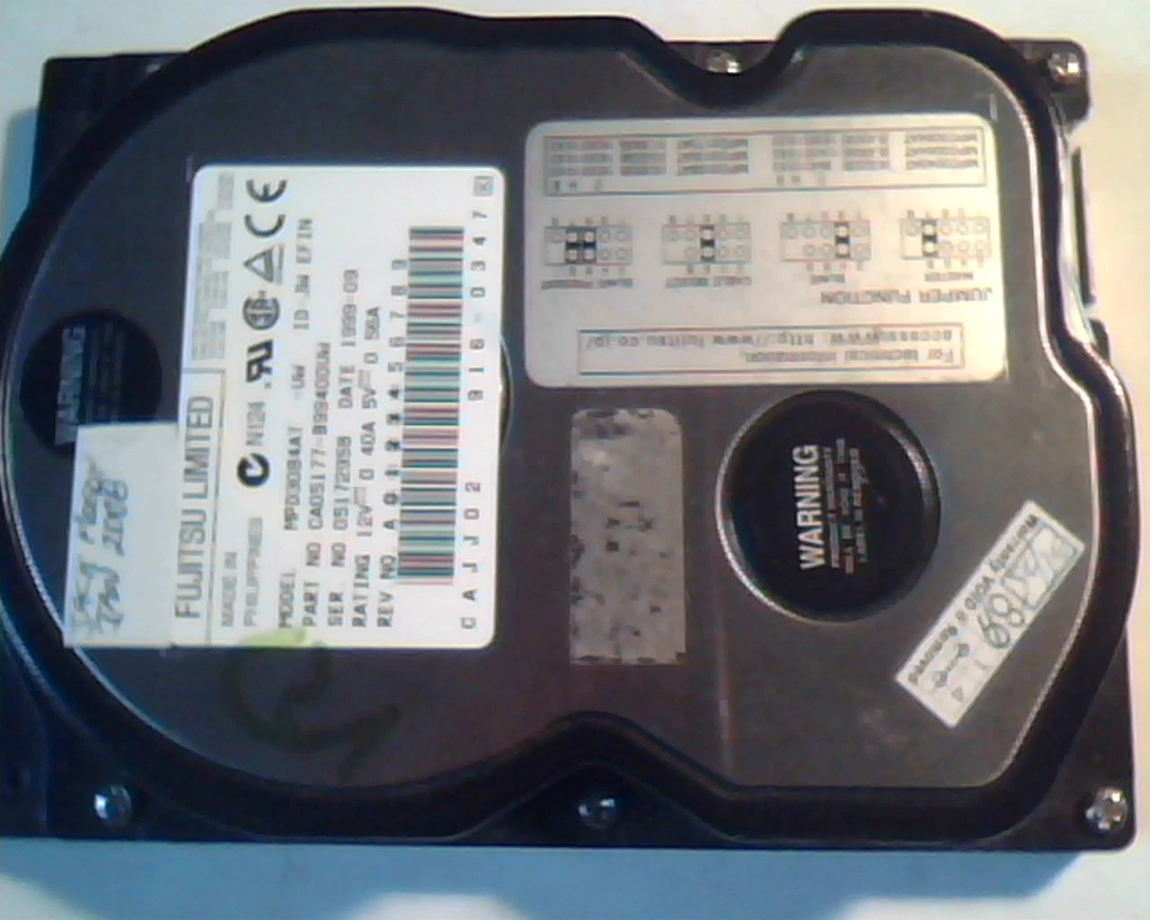 Hard Disk Drive IDE Fujitsu MPD3084AT CA05177-B99400VW 1999-09916-0347