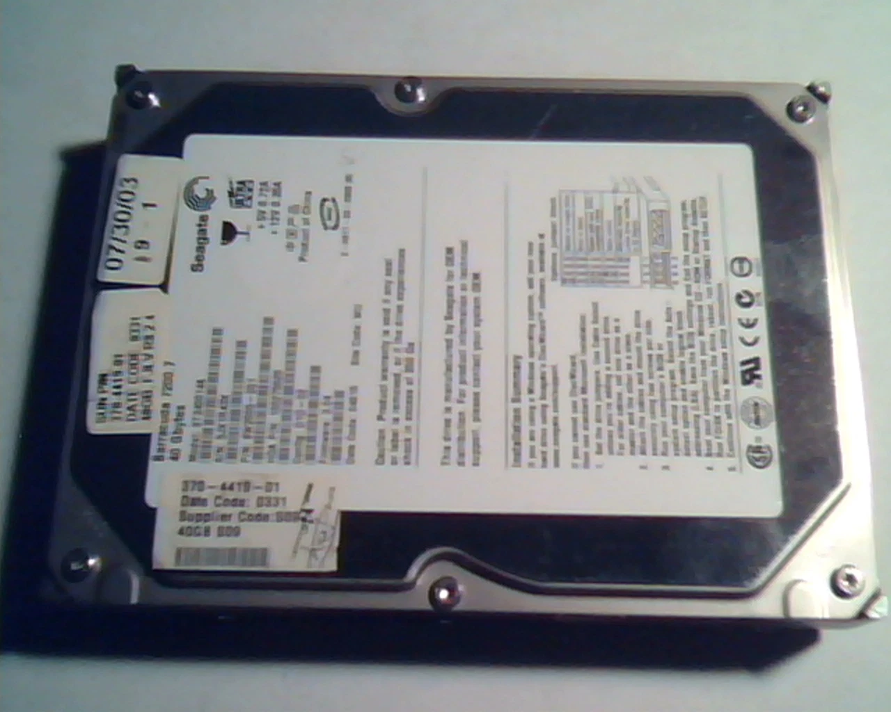 Hard Disk Drive IDE Seagate Barracuda 7200.7 40GB ST340014A 9W2005-001 100275520