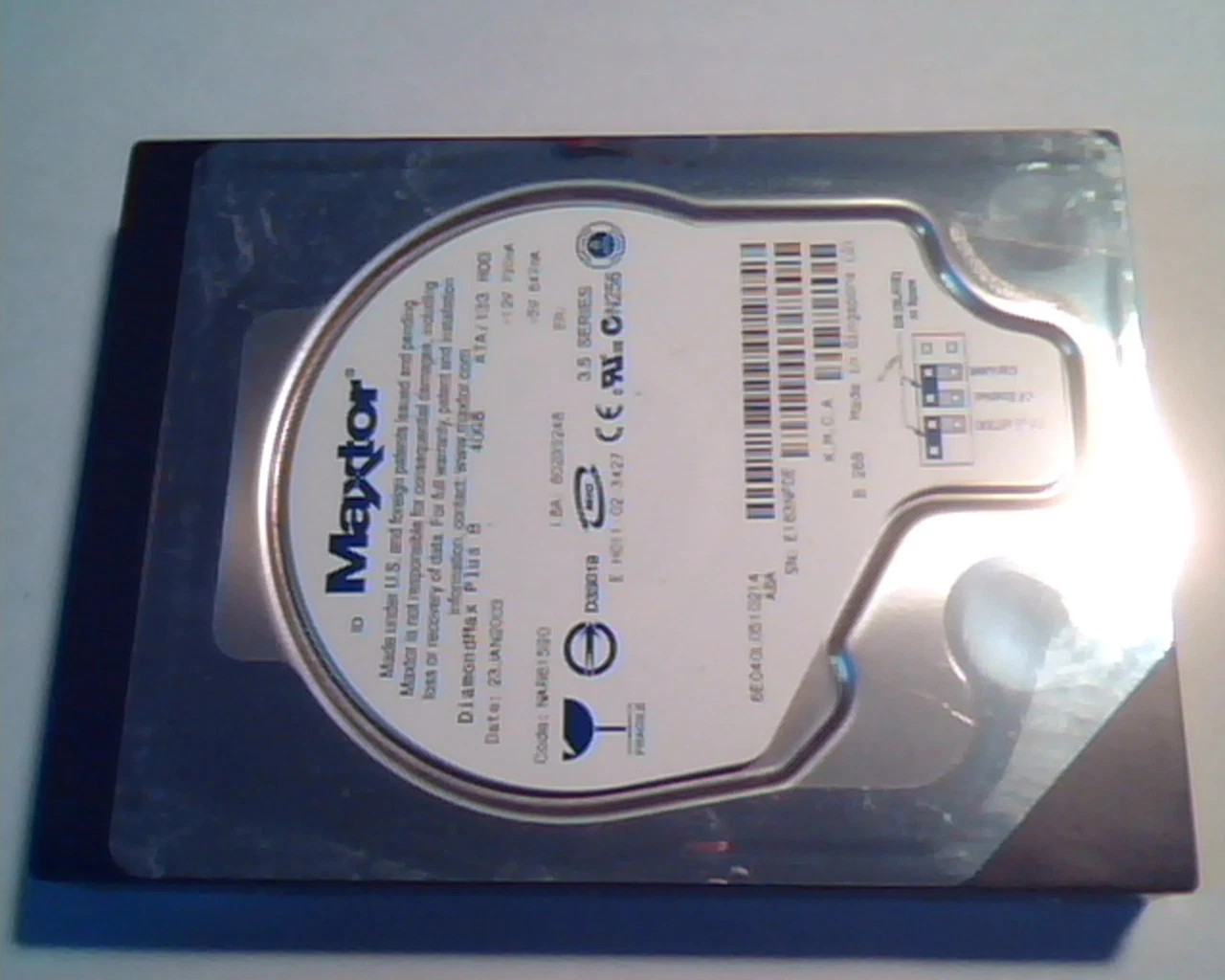 Hard Disk Drive IDE Maxtor DiamondMax Plus 8 40GB NAR61590 80293248 23JAN2003