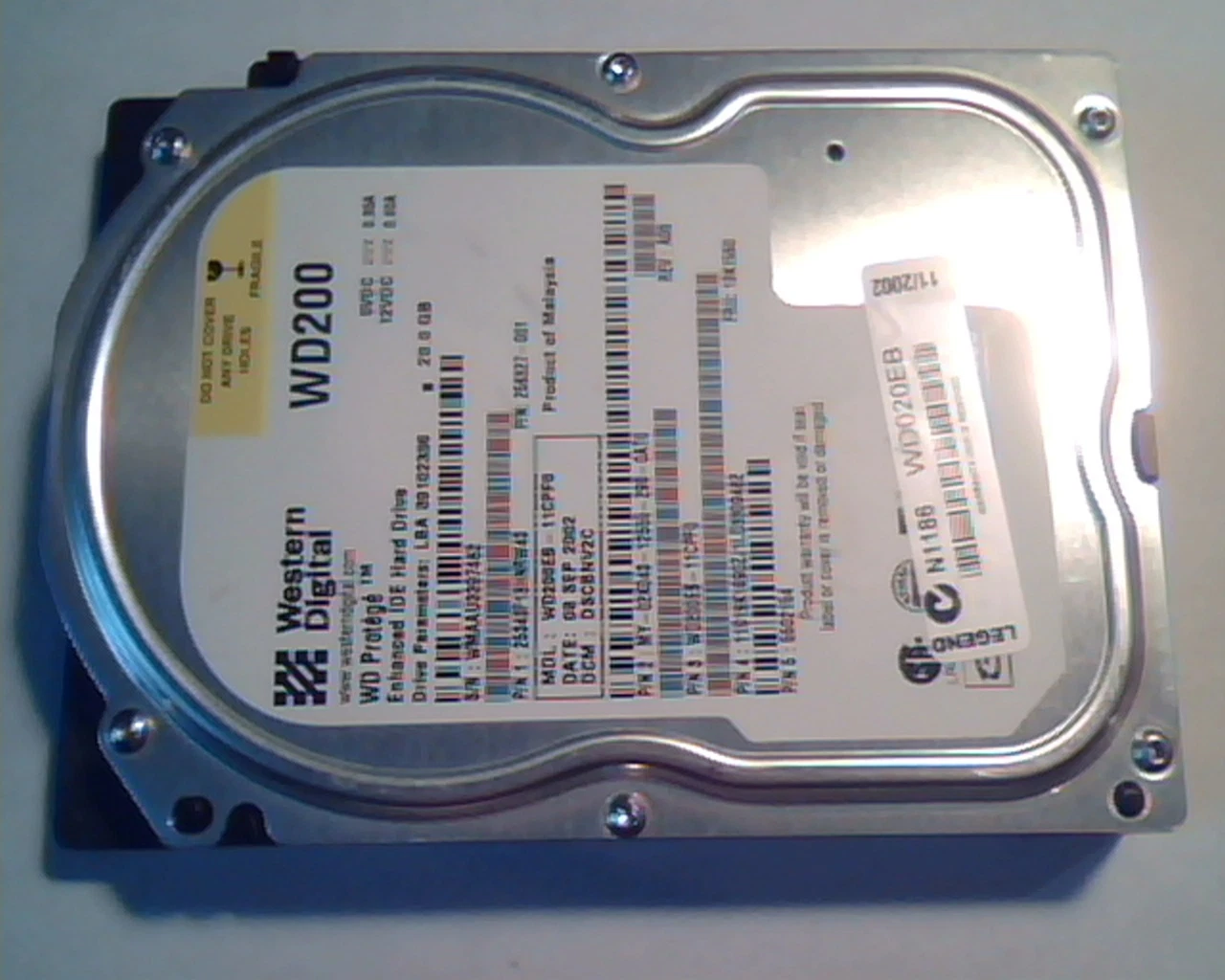 Hard Drive Disk IDE Western Digital WD200 Protege WD200EB-11CPF0 2060-001113-001