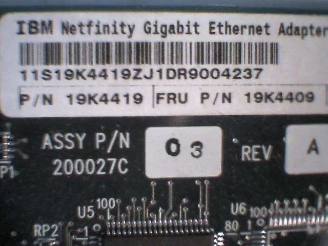 IBM Netfinity Gigabit Ethernet Adapter 19K4419 19K4409 200027C03 RevA PCI-X - image 4