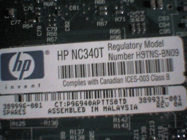 PCI-X Quad 4-port Gigabit Network Card HP D34730-003 389996-001 NC340T 389931 - image 6