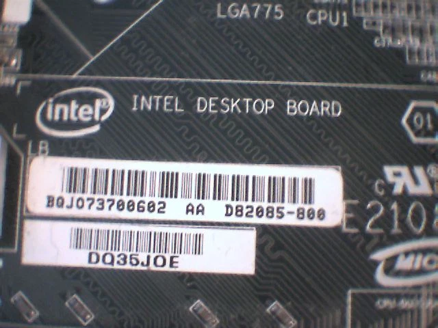 Intel D82085-800 Pentium 4 Socket 775 Motherboard DQ35JOE mATX MicroATX BearLake - image 6