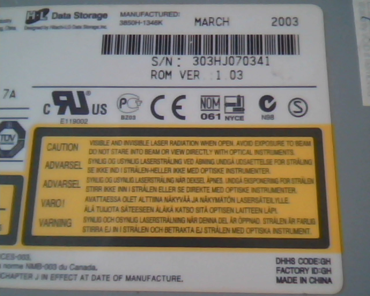 LG CD-R/RW Drive GCE-8520B 1.03 March 2003 Drive CD 52x24X52x - image 3