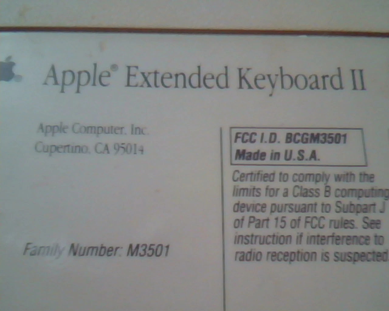 Keyboard - Apple Extended Keyboard II M3501 BCGM3501 USA - image 6