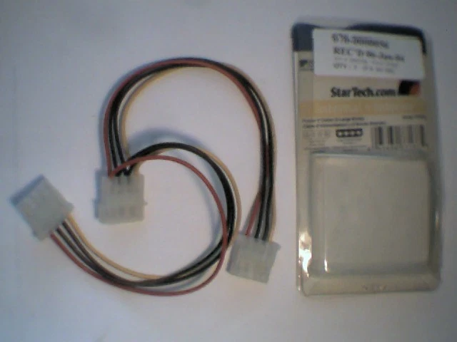 Y-Splitter Power Cable Large Ends 1M-2F Molex 4-pin PYO2L
