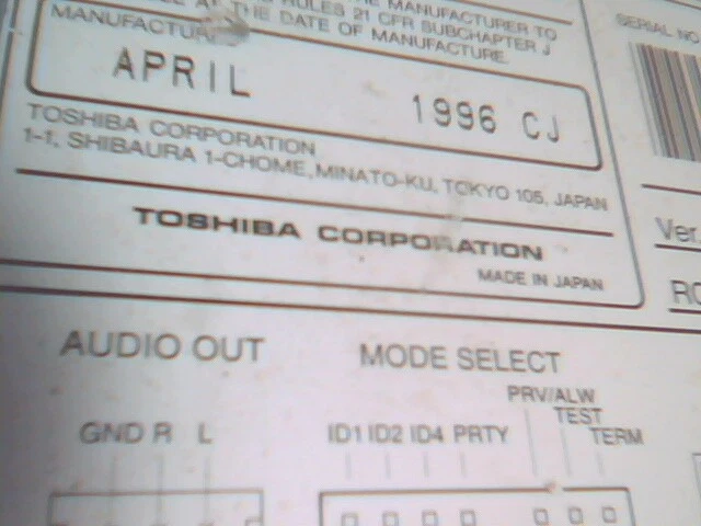 CD-ROM Drive Toshiba XM-5401B 005 50-pin SCSI February 1996 CI MA51226 CD - image 6