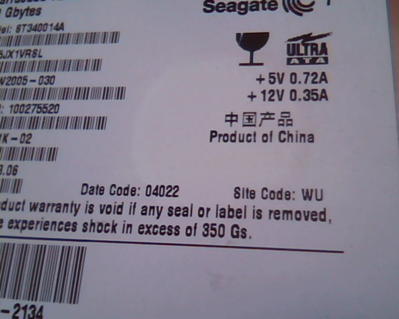 Hard Disk Drive IDE Seagate Barracuda ST340014A 9W2005-030 100275520 40GB D1K-02 - image 3