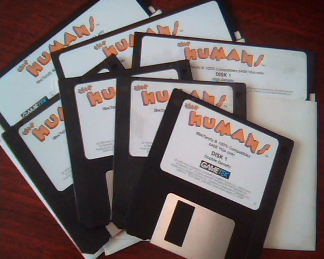 Floppy Disk The Humans IBM Tandy 640K Atari GameTek double high density