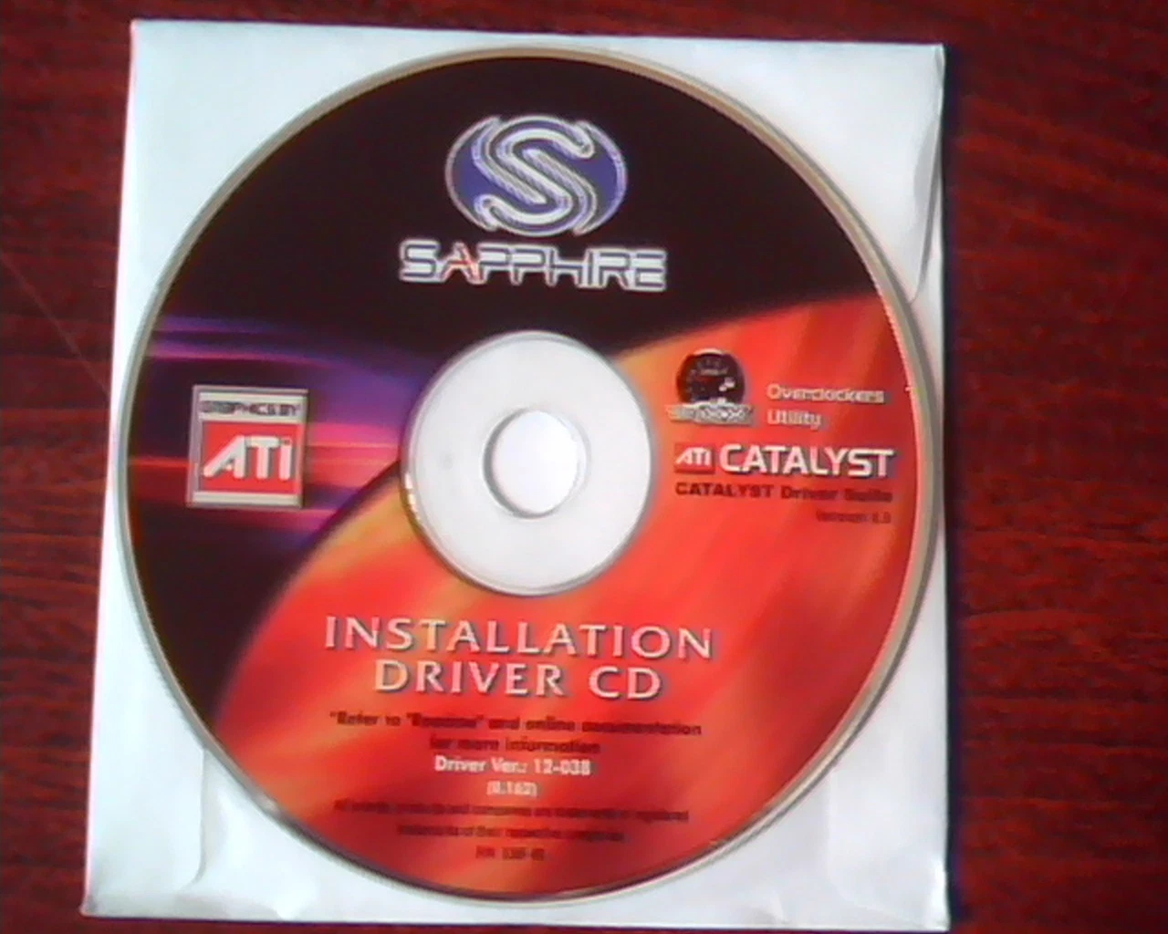 CD Sapphire ATI Installation Driver Ver 12-038 Catalyst driver suite 5.8 930F-09