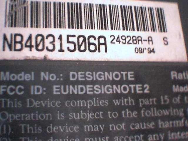 486 Laptop Parts Everex Designote 5003/K Trackball Mouse - image 3