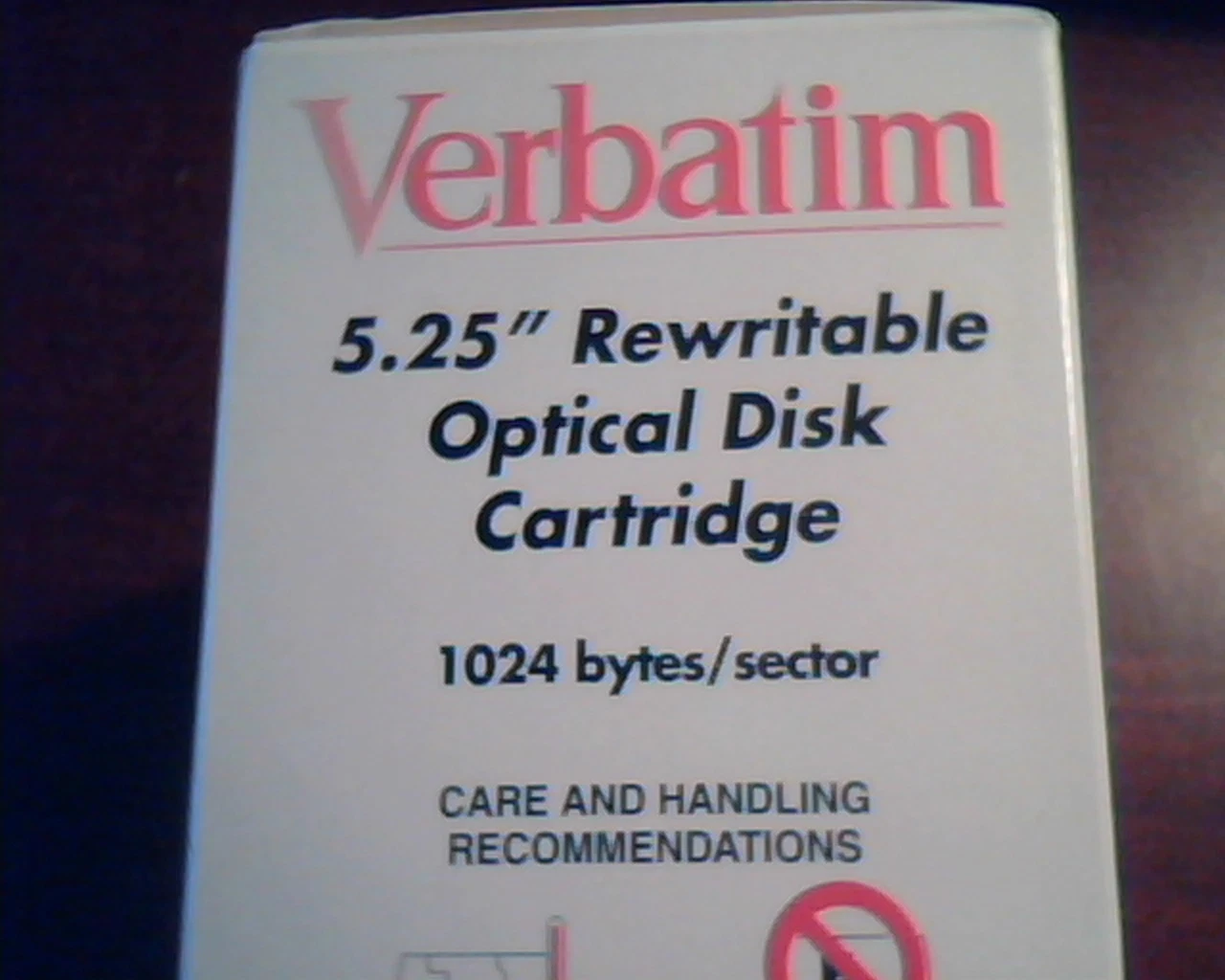 BOX of 5   * NEW * SEALED Verbatim 5.25 Optical Disk ReWritable VBR5B4 cartridge - image 3
