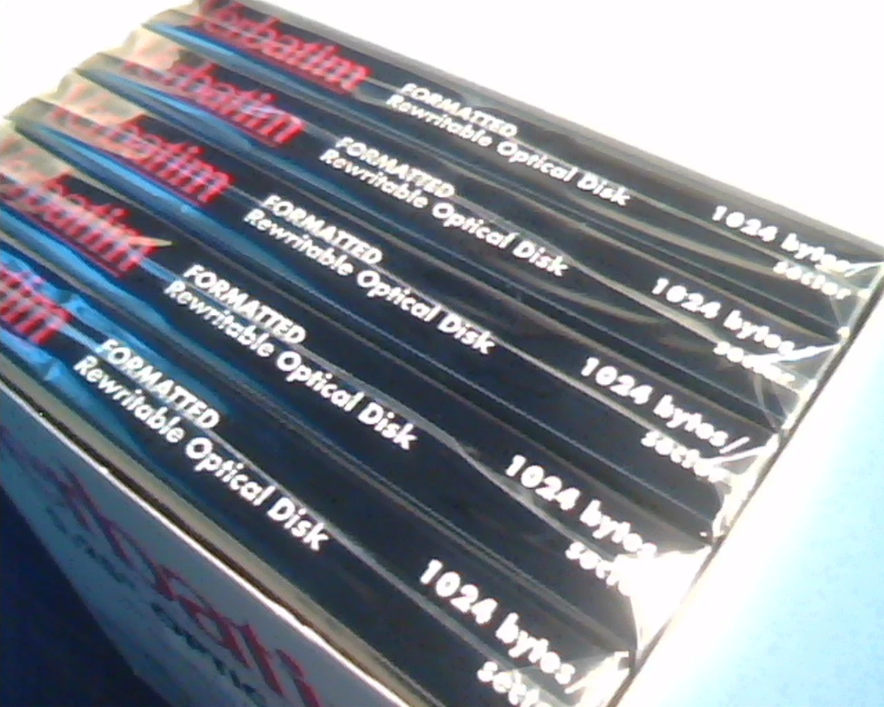 BOX of 5   * NEW * SEALED Verbatim 5.25 Optical Disk ReWritable VBR5B4 cartridge - image 4