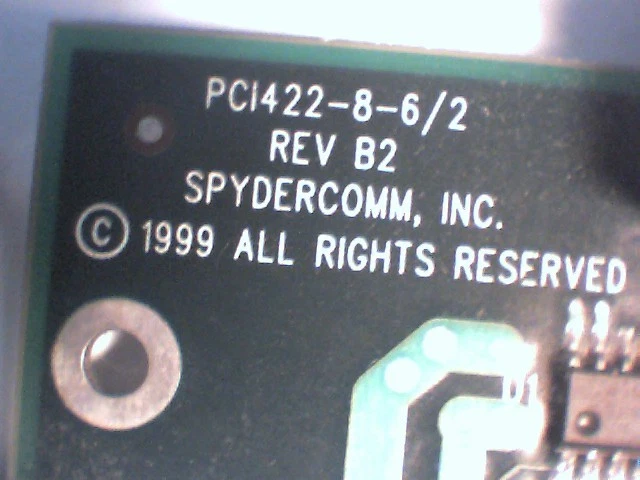 PCI422-8-6/2 Rev B2 Spydercomm PCI card with 422 ports and extra cable - image 4
