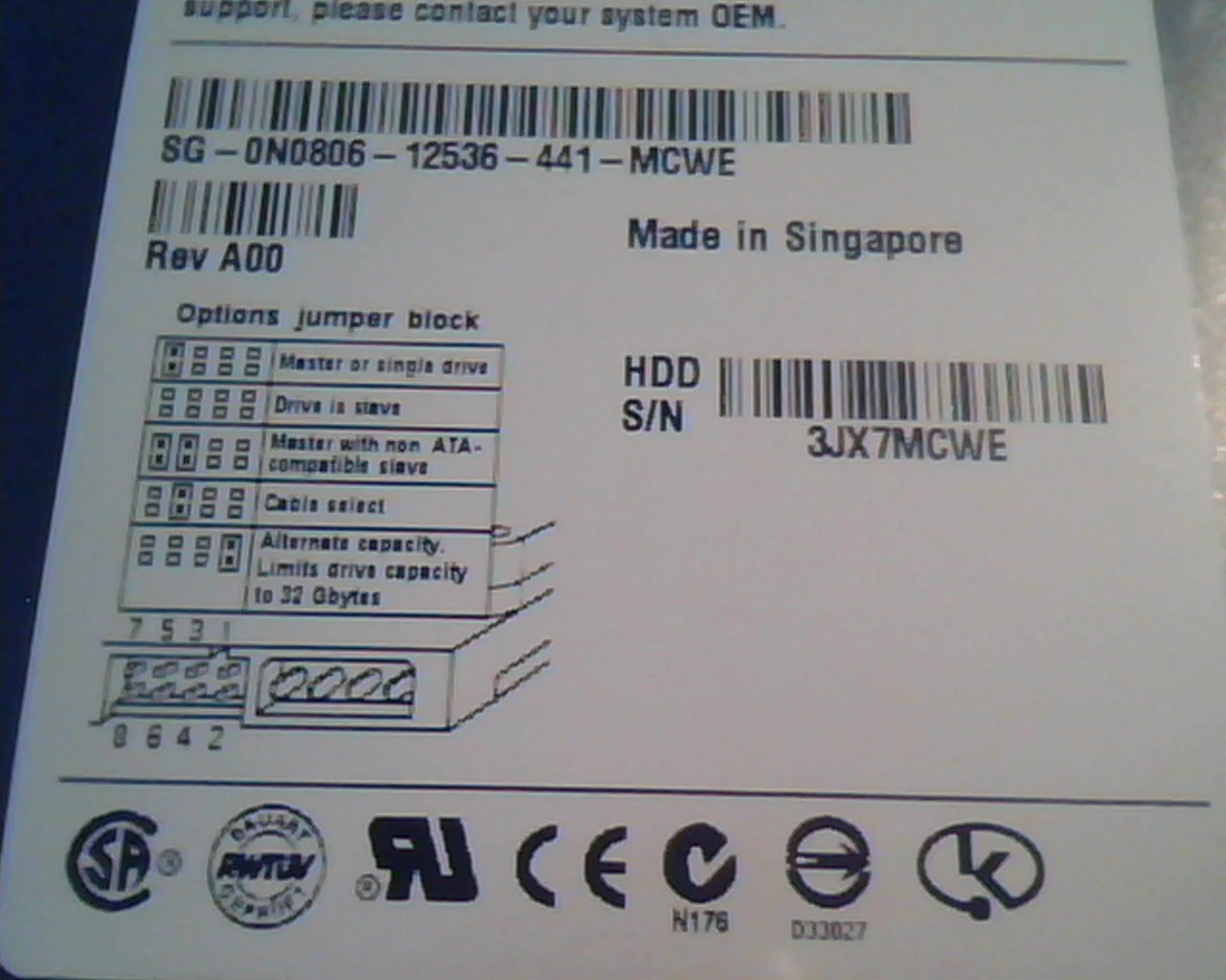 Hard Disk Drive IDE Seagate Barracuda 7200.7 ST340014A 9W2005-032 100275520 - image 3