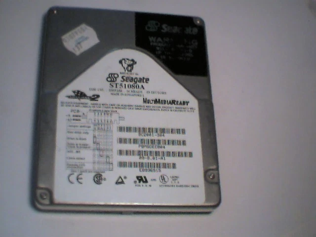 IDE Hard Drive Seagate ST51080A 9C2001-304 3.5 FastATA2 MultiMedia 1083M ✅TESTED