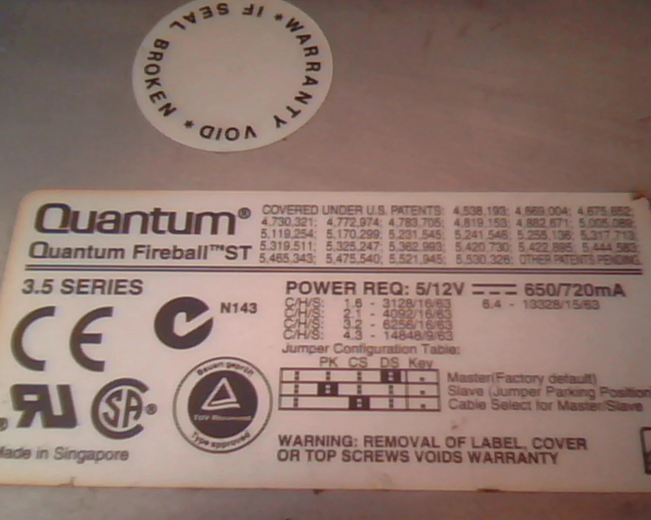 Hard Drive Disk IDE Quantum Fireball ST ST32A011 02-C 3.2AT ASTF0810 - image 2