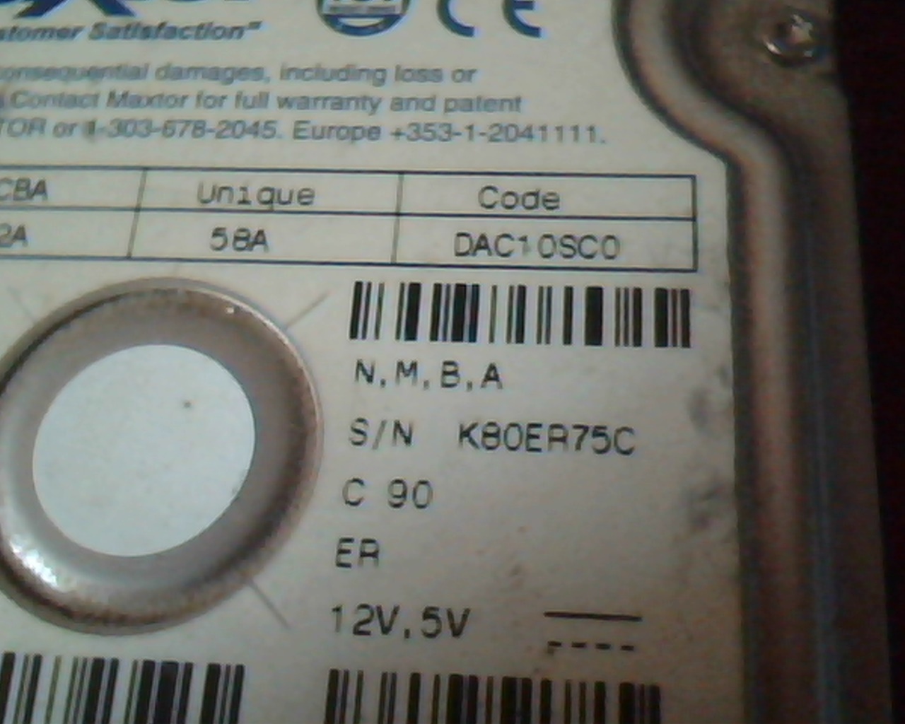 Hard Drive Disk IDE Maxtor 54098H8 08A 62A 58A 000926M DAC10SC0 19661-07J-A2IM - image 5