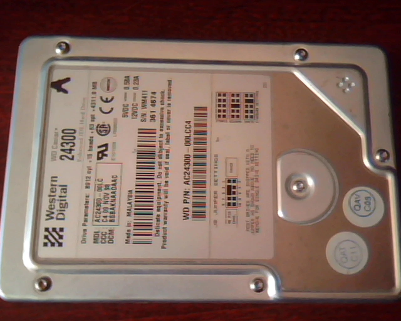 Hard Drive Disk IDE Western Digital Caviar 24300 AC24300-00LC BSBAKNAAOAAC C4