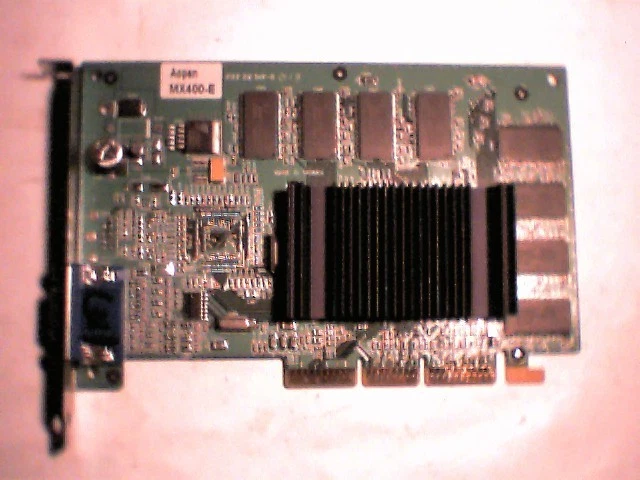 AGP Video Graphics Card Aopen MX400-E 64M 64MB 4X GeForce2 MX 90.05210.B08