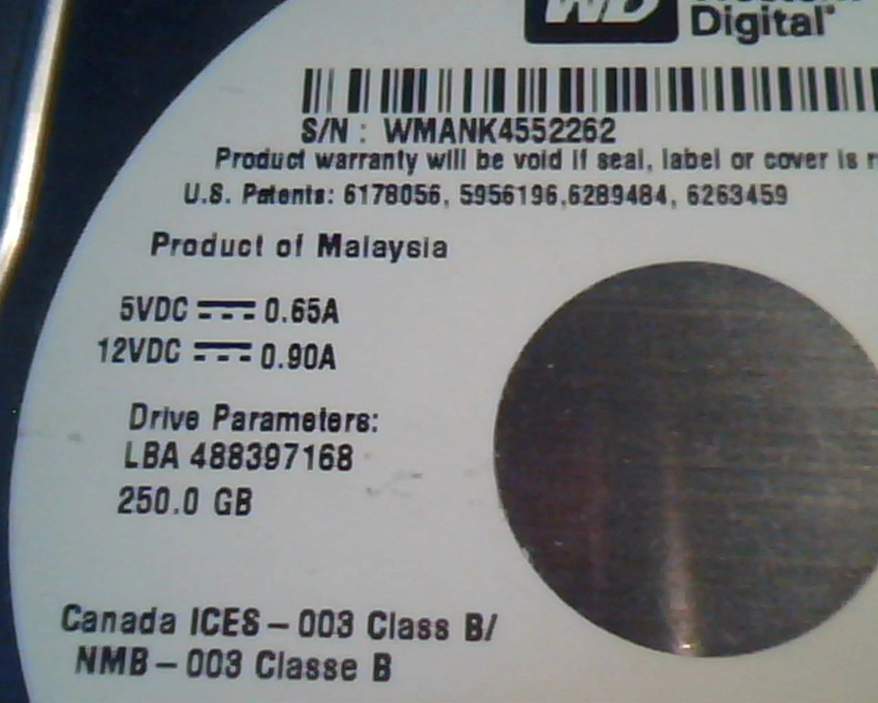 Hard Drive Disk IDE Western Digital WD2500JB-00REA0 Caviar SE DSBHCT2CH 250GB - image 2