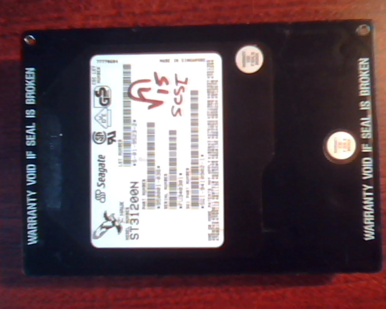 Hard Drive Disk SCSI Seagate Hawk ST31200N 950001-036 S-01-9523-2 SGI-9410902-1