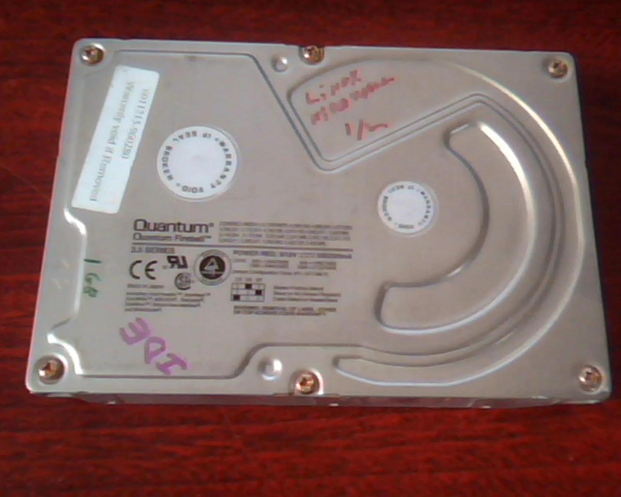 Hard Drive Disk IDE Quantum Fireball 1280AT FB12A012 Rev 01-A AFB3 0E00