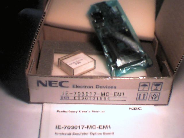 NEC IE-703017-MC-EM1 In-Circuit Emulator Option Board Card w/ accessories