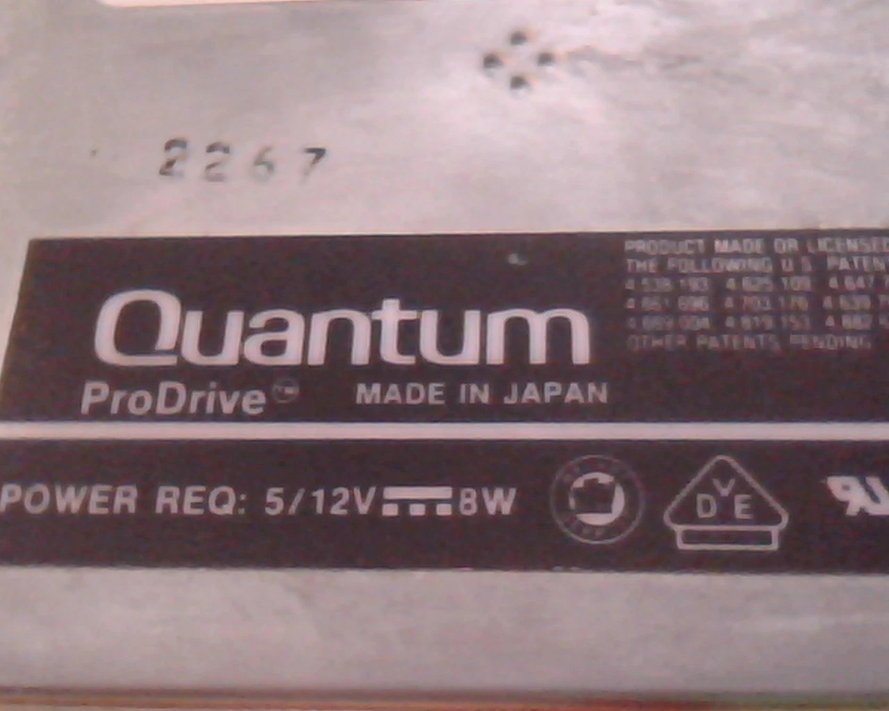 SCSI Hard Disk Drive Quantum ProDrive 105S 910-10-9403 50pin 3701200-08 - image 3