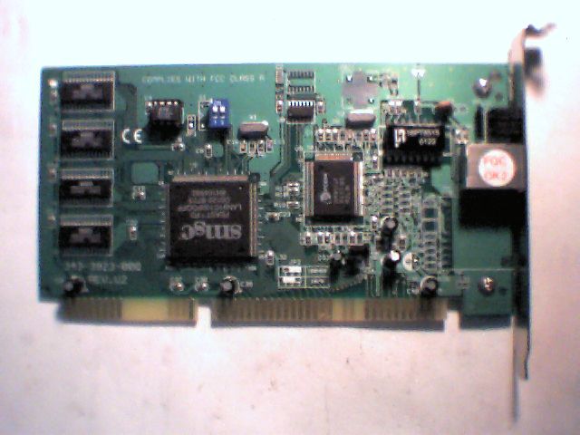 Perle 594 Network NIC ISA Card 343-3923-000 10/100Mbps Ethernet SMSC Feast FD - image 2