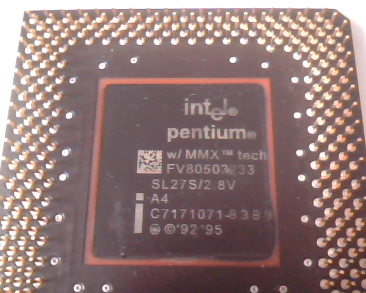 Rare CPU Chip Intel Pentium Misprint Mislabelled SL27S - image 2