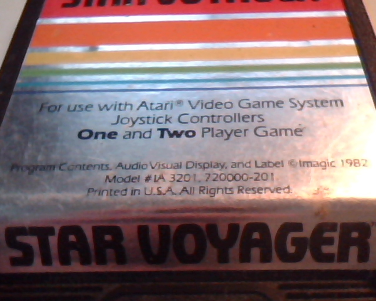 Star Voyager Imagic Video Game Cartridge ATARI 1982 - image 3