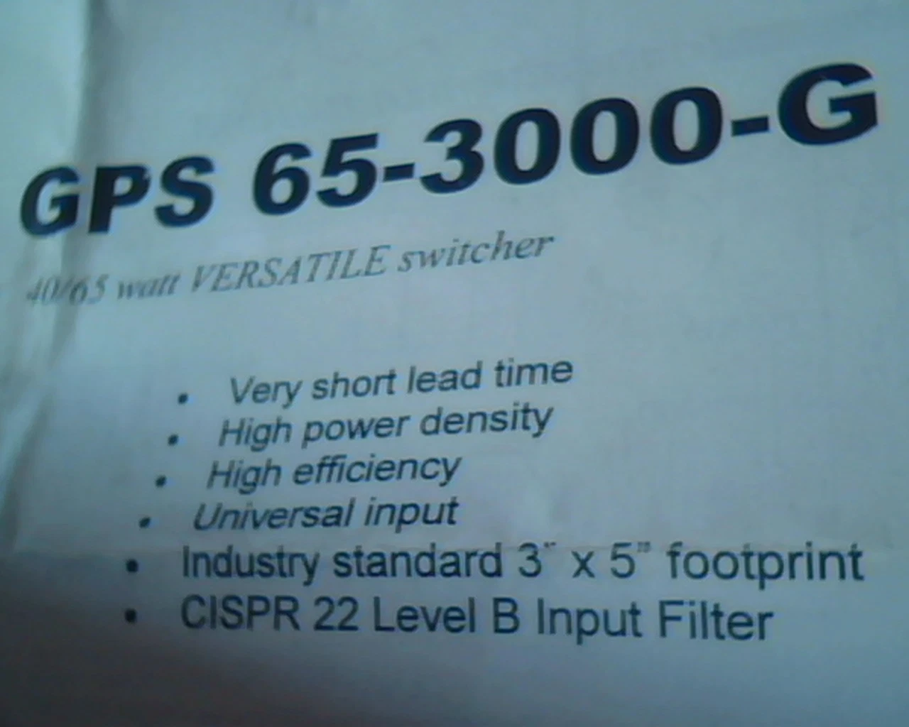 Cortech Systems GPS 65-3000-G open frame power supply 40W/65W triple 3.3V 5V 12V - image 3