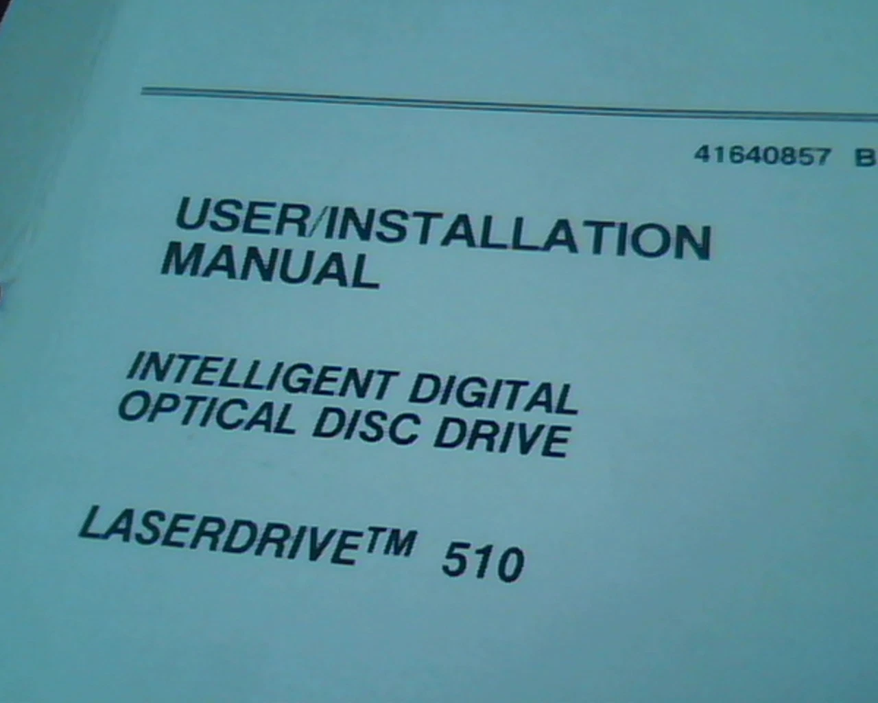 MANUAL - LMS Laserdrive LD 510 Philips Optical Drive Installation manual 1989 - image 3