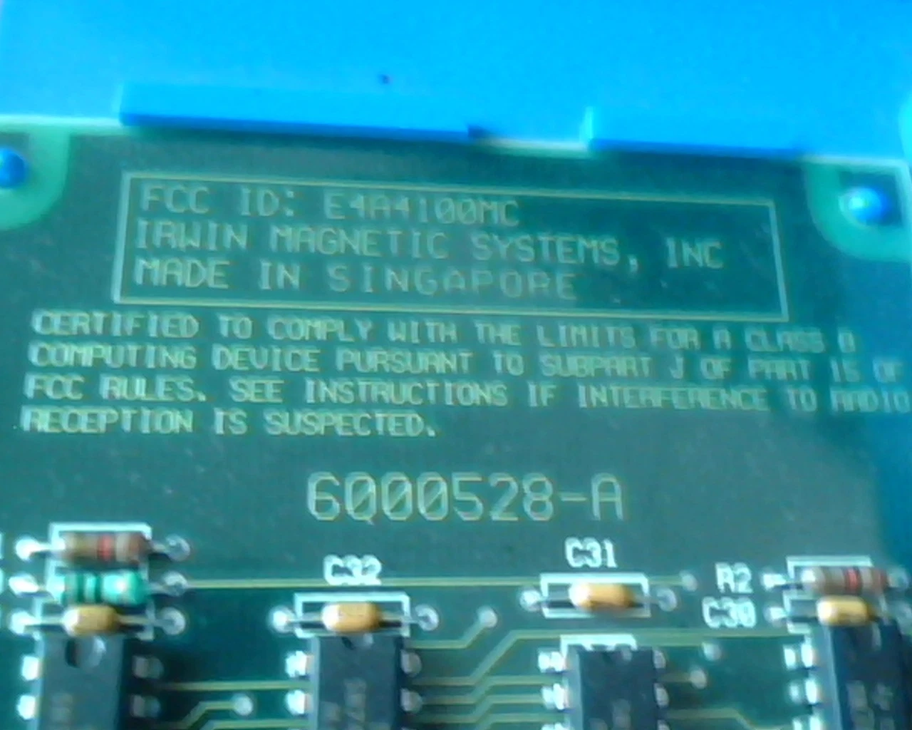 Irwin 6000528-A MCA IBM MicroChannel Accutrak Contr Card E4A4100MC - image 2