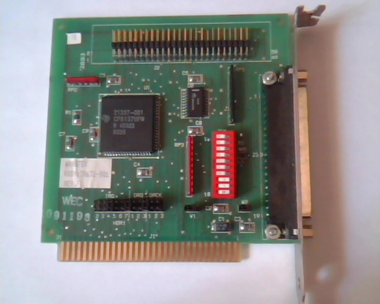 Wangtek 30631-001 QIC-02 Tape Controller 8-bit ISA 50-pin 37-pin TI CF61370