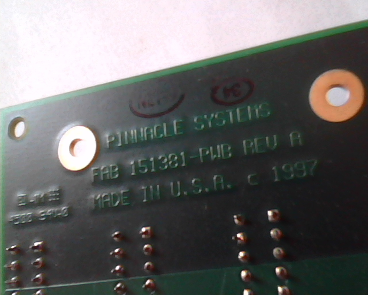 Pinnacle Systems 151381 Rev A2 ISA Backplane Video card - image 5