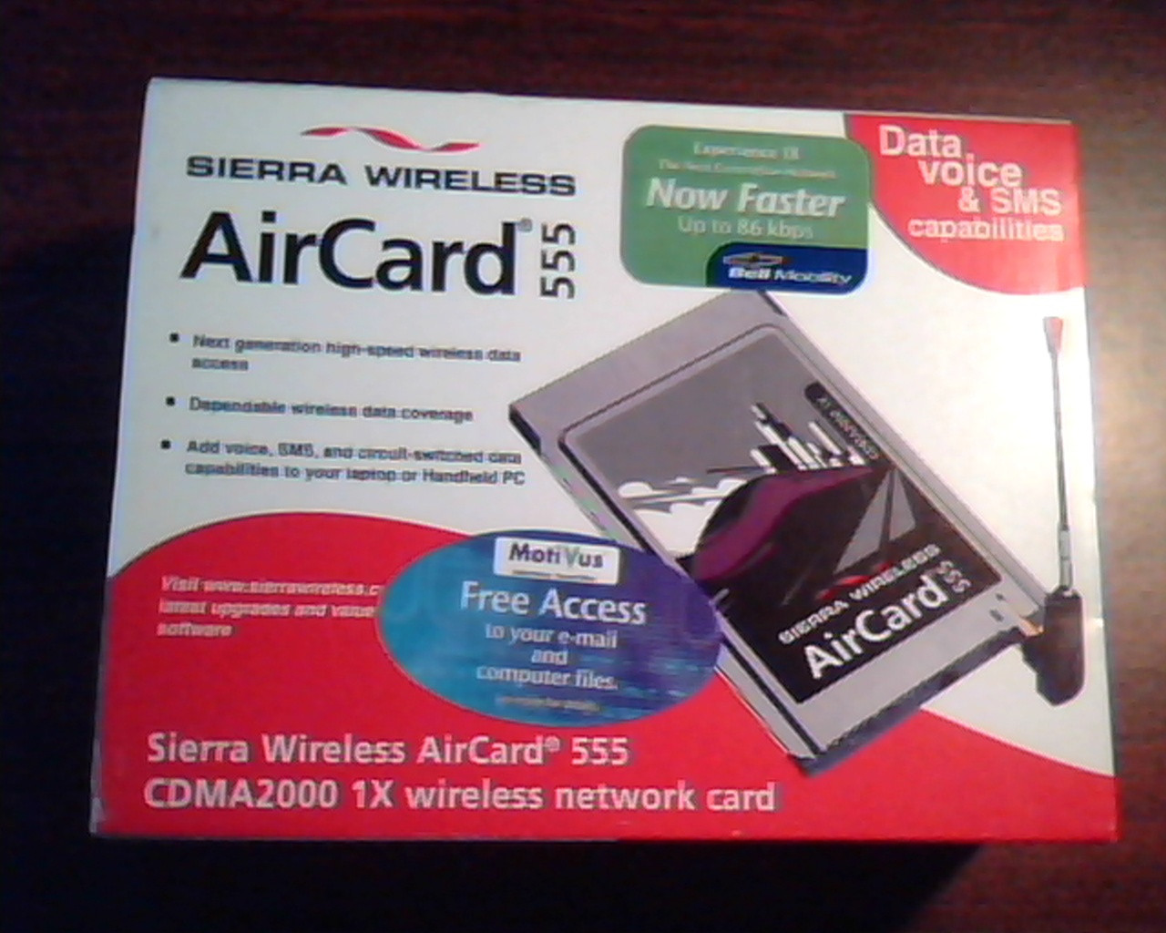 Sierra Wireless AirCard 555 Data Voice SMS hi-speed wireless access CDMA2000 1X