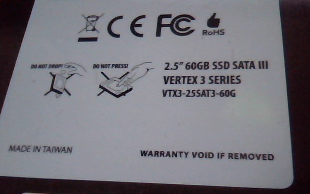2.5 Hard Disk Drive OCZ Technology 60GB SSD SATA III Vertex VXT3-25SAT3-60G - image 3